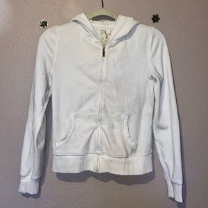 VS Plush & Lush Velour Hoodie Sz S White